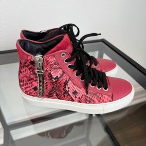 MCM by Michalsky Urban Nomad high top Red Python Sneaker Shoes Size 36